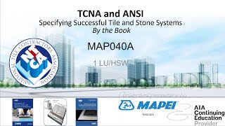 NTCA Webinar: TCNA and ANS–Specifying Successful Tile and Stone Systems by the Book Net Worth