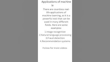 Real life applications of machine learning #education #computerscience #machinelearning #ml #ai