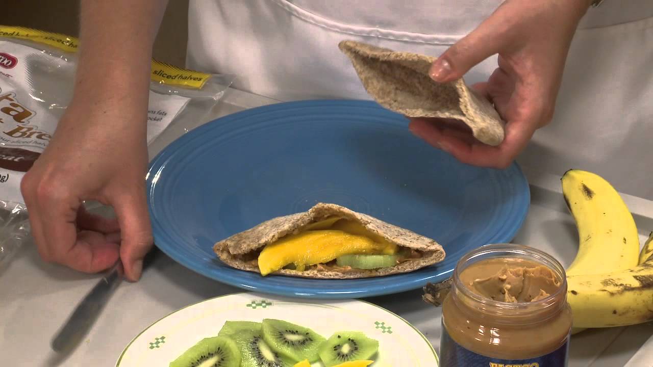 Healthy & Homemade Peanut Butter Pita Pockets YouTube