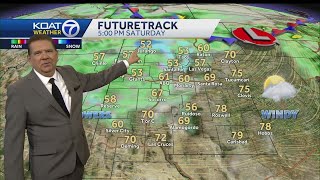 Wind decreases Friday with scattered rain chances