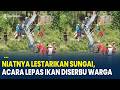 Niatnya Lestarikan Sungai, Acara Lepas Ikan di Wonogiri Malah Langsung Diserbu Warga