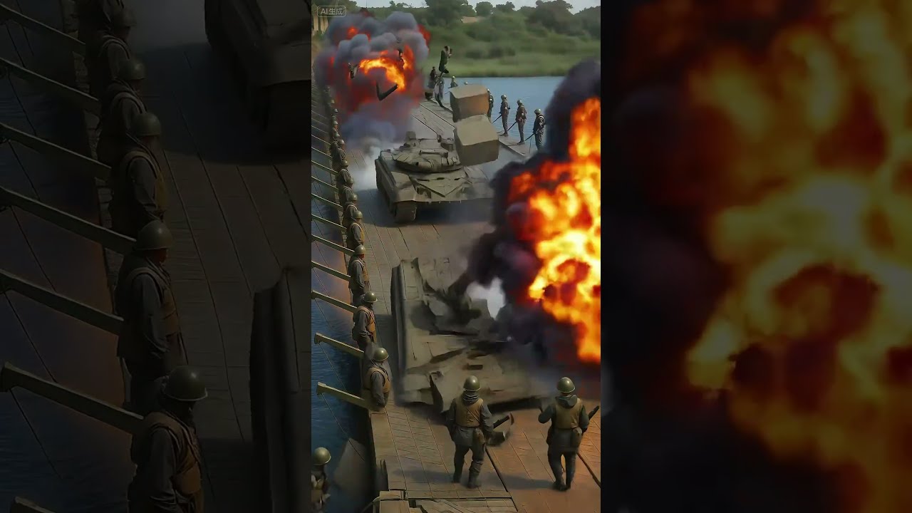 A Military Bridge Was Blown Up 