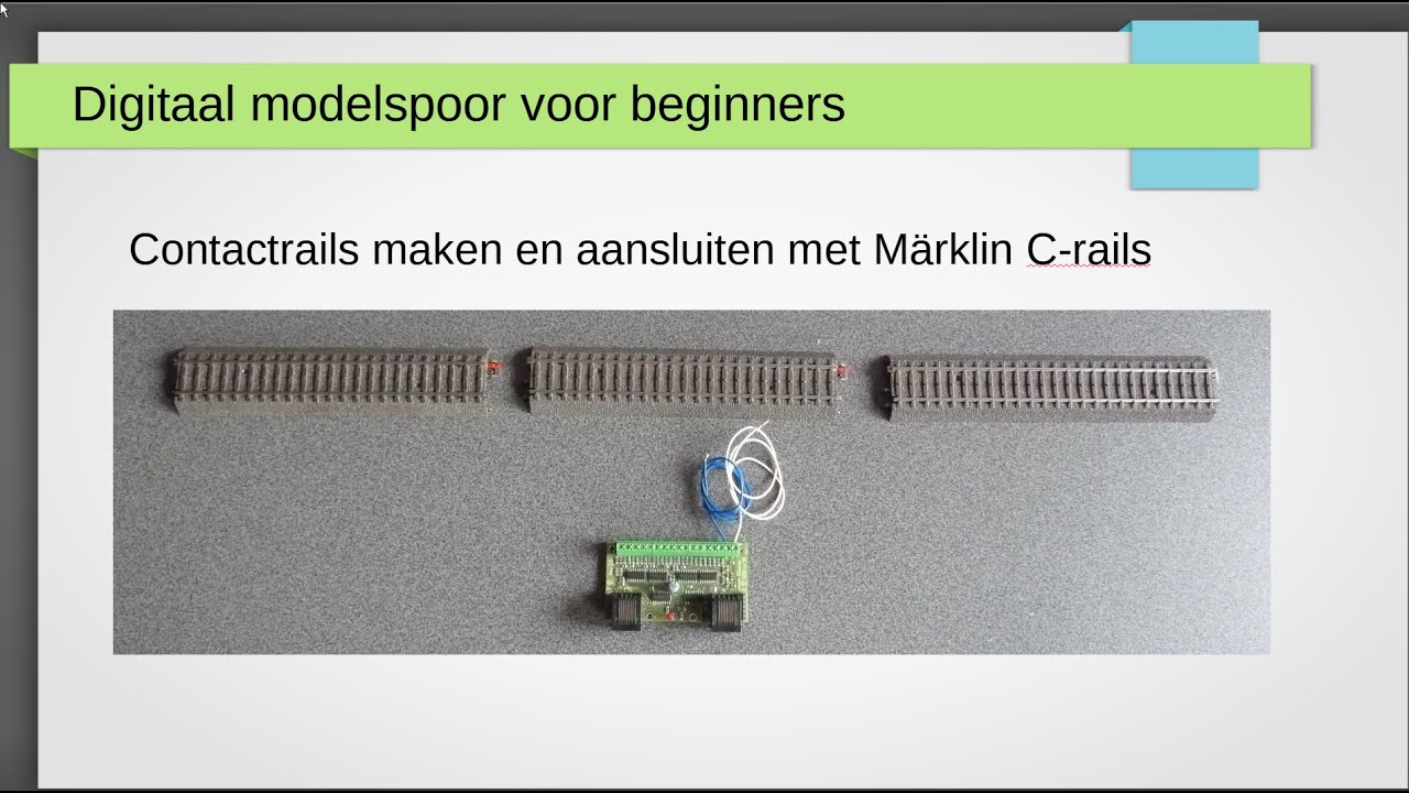 servet Pluche pop omringen Digitaal modelspoor voor beginners deel 10 - Contactrails maken van Märklin  C-rails (met diodetruc) - YouTube