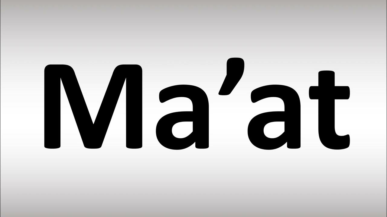 how-to-pronounce-ma-at-youtube