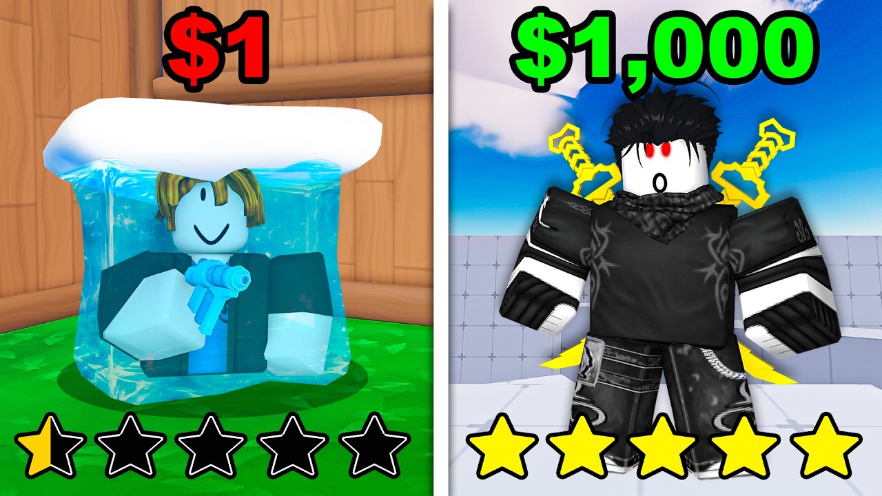 $1 vs $1,000 RANKED PROS...(Roblox Rivals)