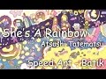 【タイムラプスでSpeed Art - ろうけつ染め】She's A Rainbow / タテマツ アツシ