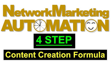 Network Marketing Automation - 4 Step Content Creation Formula