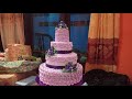 Wedding cake 4 tingkat ungu