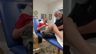 Ticklish Boy Giggles throughout Sports Massage Session