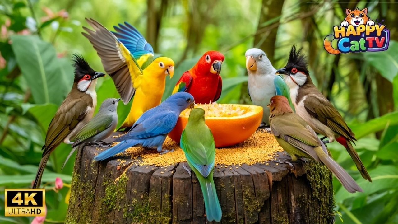 [NO ADS] Interactive Cat TV | Cat TV for Cats😸 RCute Birds & Hungry ...