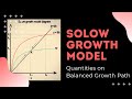 Balanced Growth Path Quantities: Solow Growth Model