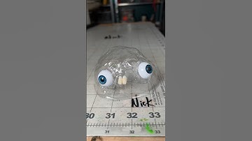 Clear Plastic Blob 👁️ 🦷 👁️ #artprocess #weird #blob #plastic #sculpture