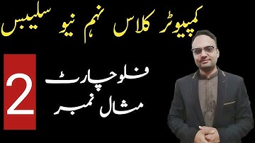 Flow Chart Example 2 || 9th Class Computer Science || New Syllabus