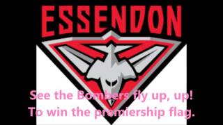 Video thumbnail of "Essendon Bombers theme song (Lyrics) AFL Sing-A-Long"