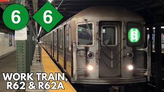 IRT Pelham: R62 &amp; R62A (6) Local &amp; Express trains + Work train &amp; 5-Car R62A @ Longwood Avenue