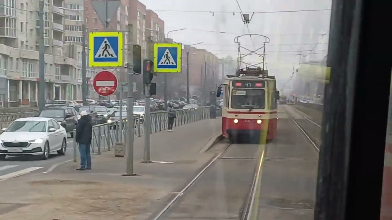 Поездка по Тм18 от м. Старая Деревня до ул. Шаврова, СПб, 21.03.25