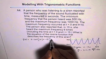 Modelling Frequency as Trigonometric Function Q7 p 361 Nelson A4