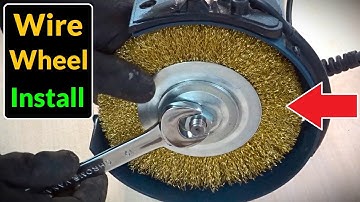 Hoe je een draadschijf op een bankslijpmachine monteert (2 soorten schijven)