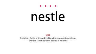 How to pronounce nestle - Vocab Today