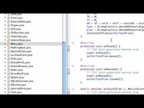 Android Application Development   125   Setting up a Accelerometer class
