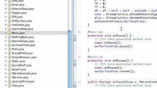Android Application Development   125   Setting up a Accelerometer class screenshot 1