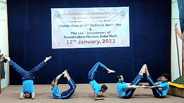 Yoga Demo Performed at NATIONAL YOUTH DAY 2023,R.K MISSION GUWAHATI (MSSV BOYS TEAM)