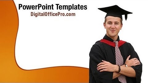 Graduation Student PowerPoint Template Backgrounds - DigitalOfficePro #07038W