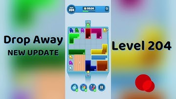 Drop Away Level 204 Walkthrough - NEW UPDATE | Step-by-Step Guide 🧠 | SolutionGuruji