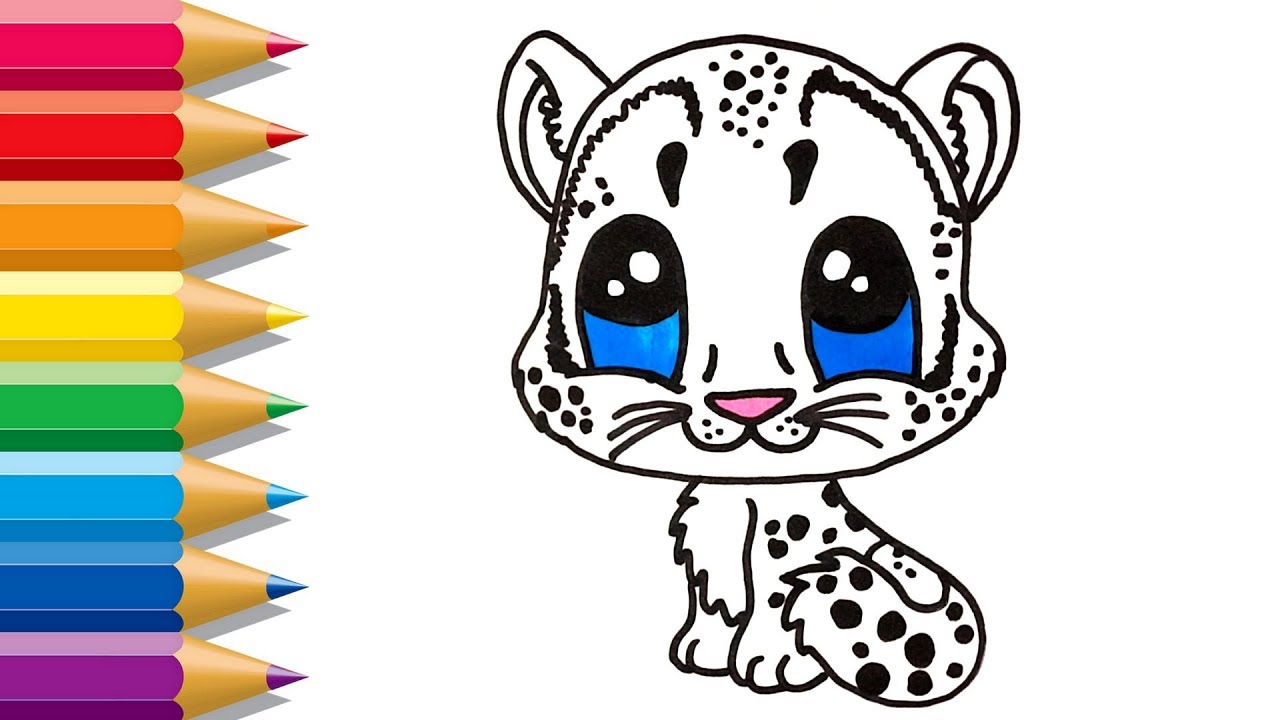 How to Draw Snow Leopard | Drawing for Kids | learning video for