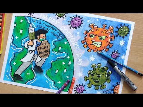 National Doctor's Day Drawing | Doctor's Day Poster Drawing Using Pencil  Colour | Happy Doctor's Day - YouTube