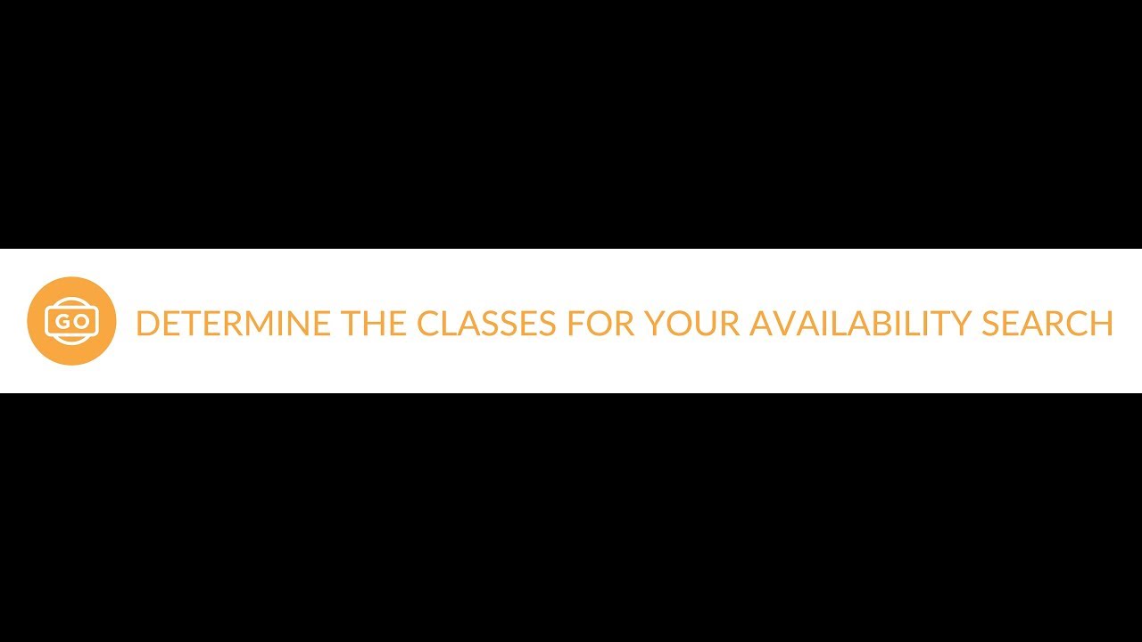 Anticipation - Determine the Classes for your Availability Search - YouTube