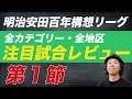 【百年構想リーグ】第1節 全カテゴリー・全地区 注目試合レビュー