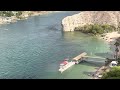 CHRYSTAL CLEAR COLORADO RIVER AERIAL VIEW HARRAH&#39;S CASINO LAUGHLIN, ARIZONA DESERT TROPICAL WATERS