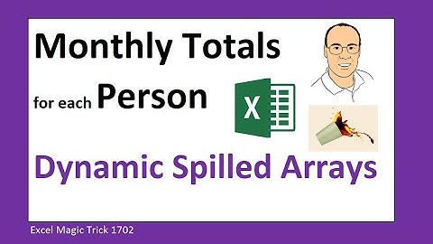 Basics of Excel Spilled Array Formulas to create Monthly Sales Report. Excel Magic Trick 1702.