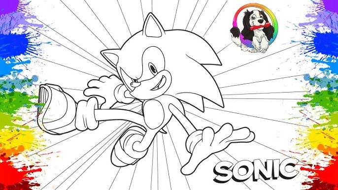 Desenho de pintar / Sonic / Sega / Colorindo desenho do Sonic - Pintar e  Colorir 