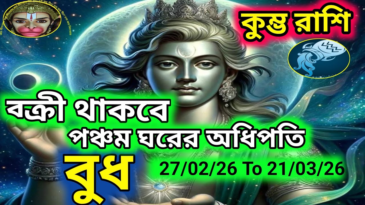 কুম্ভ রাশি বুধ বক্রী 27/02/26 To 21/03/26 পর্যন্ত।। পঞ্চম ঘরের অধিপতি রাশির উপর বক্রী।।