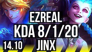 EZREAL & Rakan vs JINX & Blitzcrank (ADC) | 8/1/20, 46k DMG, Dominating | EUW Master | 14.10