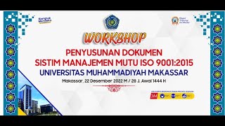 WORKSHOP PENYUSUNAN DOKUMEN SISTIM MANAJEMEN MUTU ISO 9001:2015 WORKSHOP PENYUSUNAN DOKUMEN SISTIM MANAJEMEN MUTU ISO 9001:2015