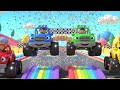 Monster Truck Colors Song 🏁   Bright Trucks &amp; Happy Adventure   Kids Video