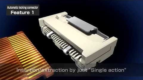 IRISO Autolock connector, LIF for FFC/FPC, 0.5mm pitch.