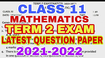Class 11 Mathematics Term 2 Question Paper - Annual Exam | Class XI Maths