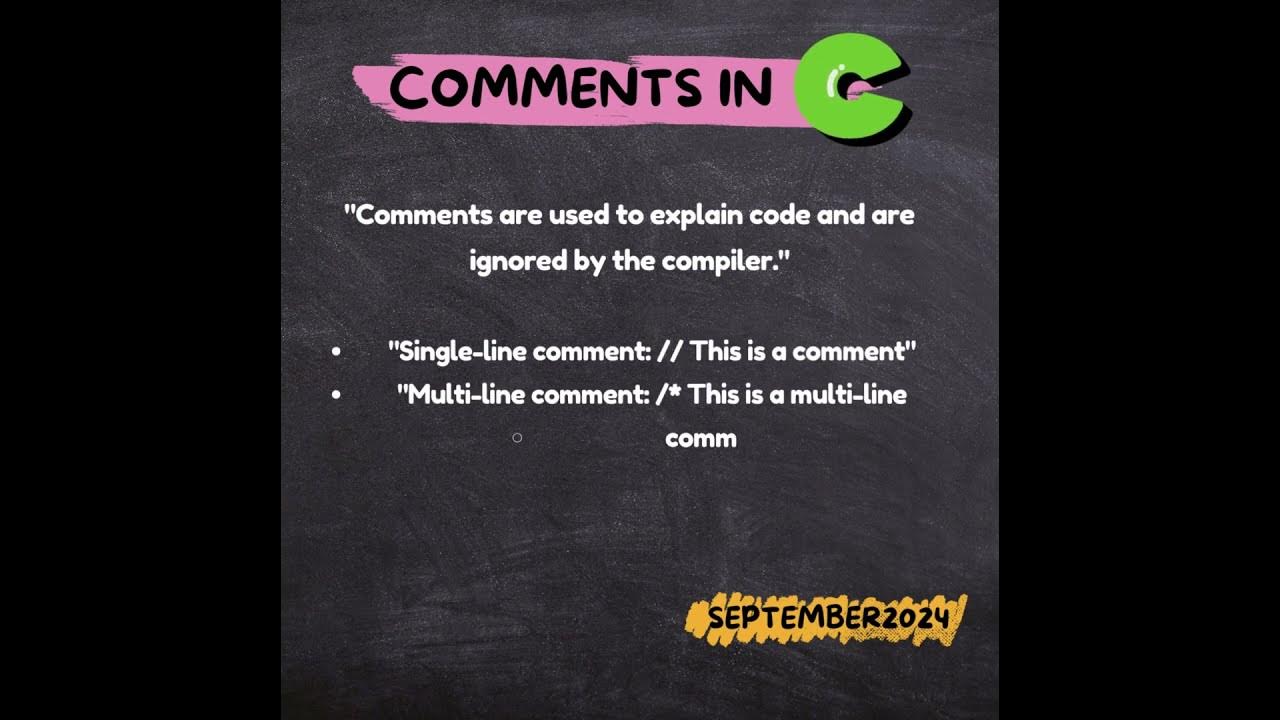  understanding comments in c single line multi line explained