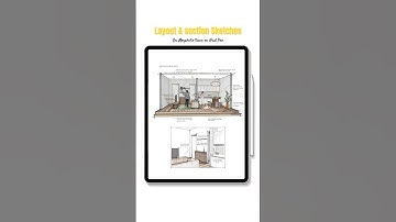 Interior layout & section sketches made on Morpholio trace on iPad pro | iPad for architects #apple