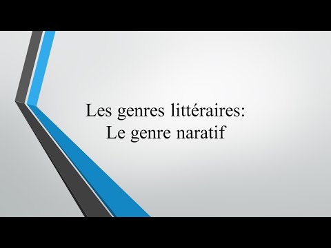 Les genres littéraires: Le genre narratif #français #Production