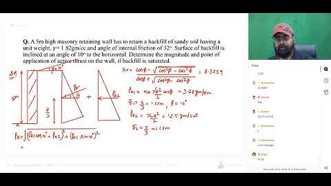 SOIL 46 👉NUMERICAL SOLUTION ON RETAINING WALL 🧱 BY JASPAL SIR @solutionforanything24 #soilmechanics 