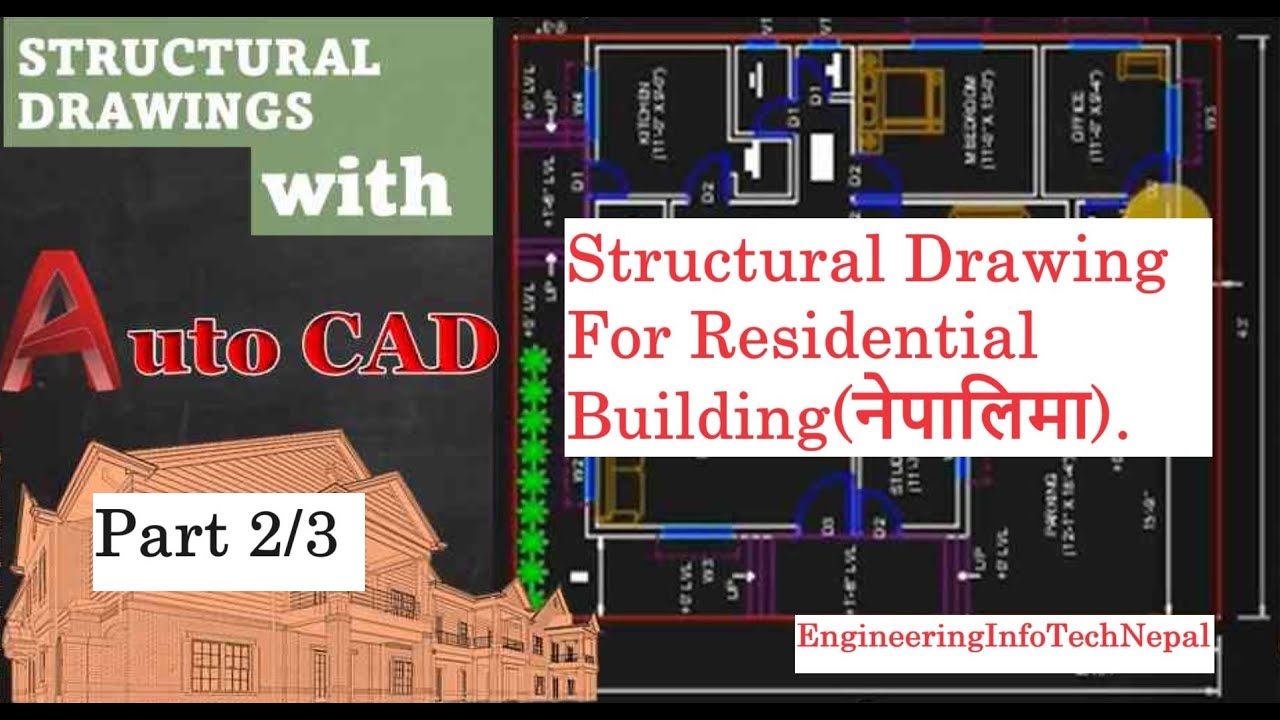 Structural Drawing(Part-2/3) for Residential Building in Nepali. How to Read Structural Drawing.