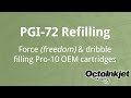Refilling PGI-72 cartridges for Canon Pro-10 / Pro-10S