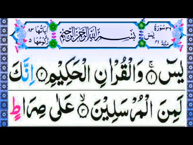 036 Surah Yaseen Full [Surah Yasin Recitation with HD Arabic Text] class=