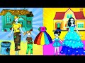 Paper Dolls Dress Up - Rainbow Skirt Birthday Dresses Handmade Quiet Book - Barbie Story & Crafts