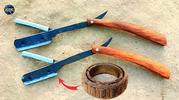 Old Rusty Bearing Turned into Two Amazing Shaving Razors